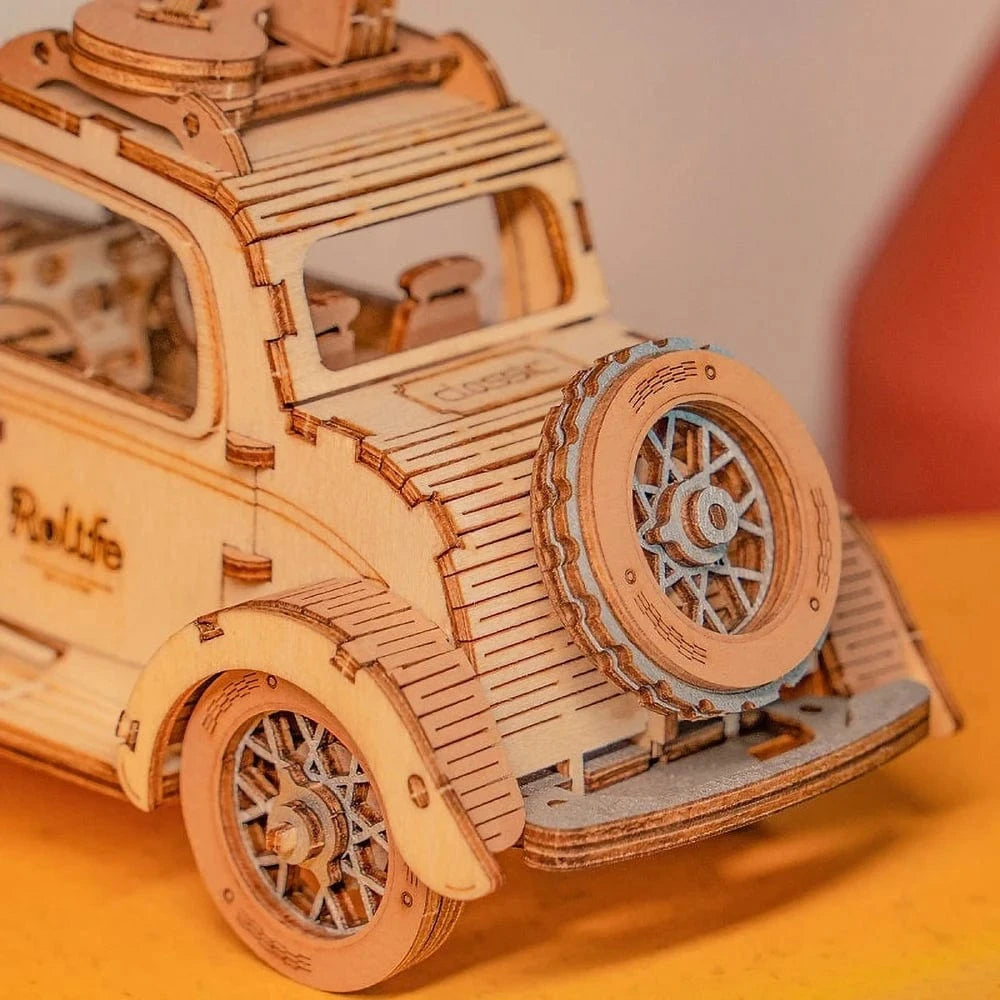 mon puzzle 3d  Puzzle 3D bois Voiture vintage
