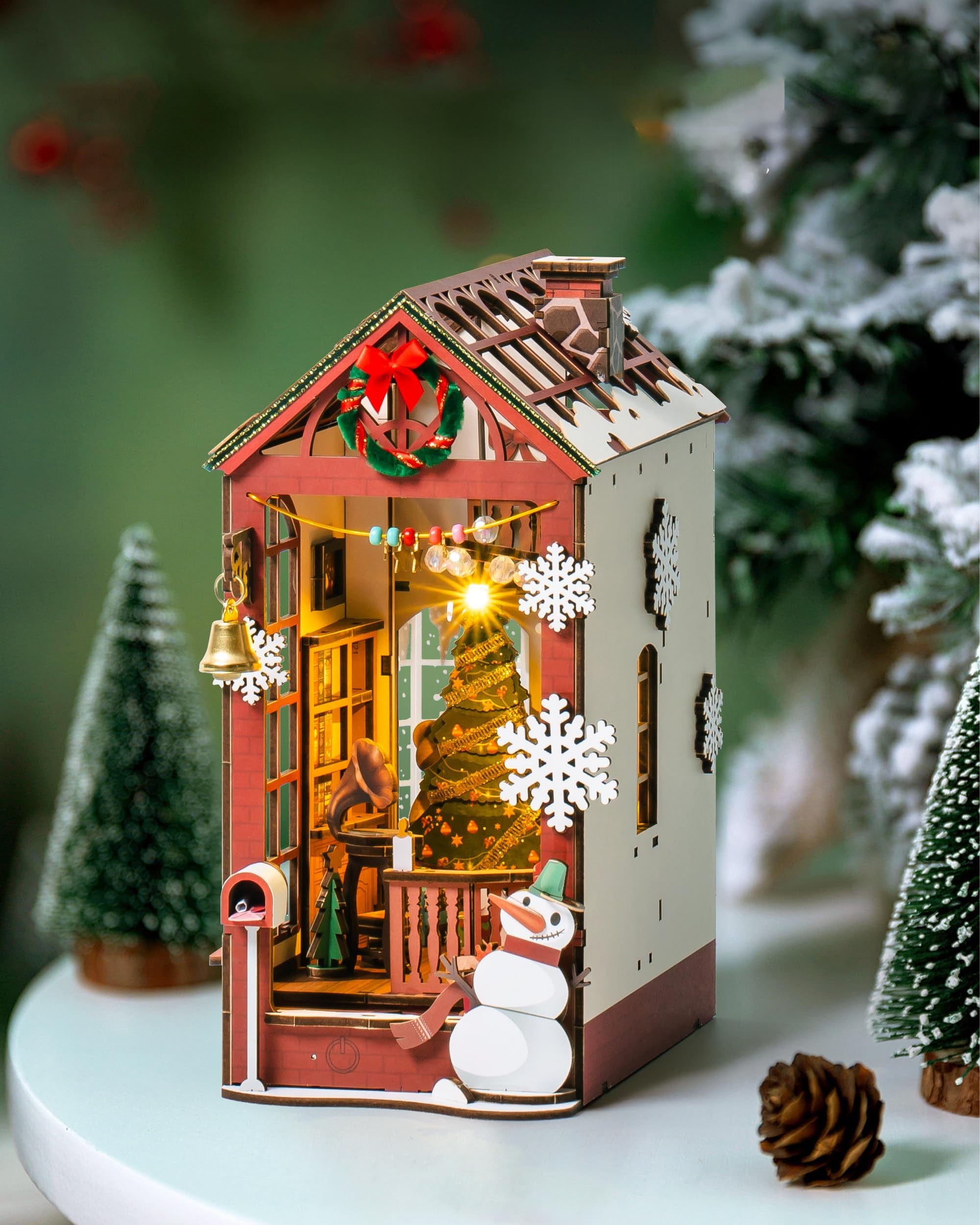 mon puzzle 3d  Puzzle 3D Book Nook Maison de Noël Lumineuse