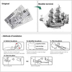 mon puzzle 3d  Puzzle 3D Métal bateau - galion ancien