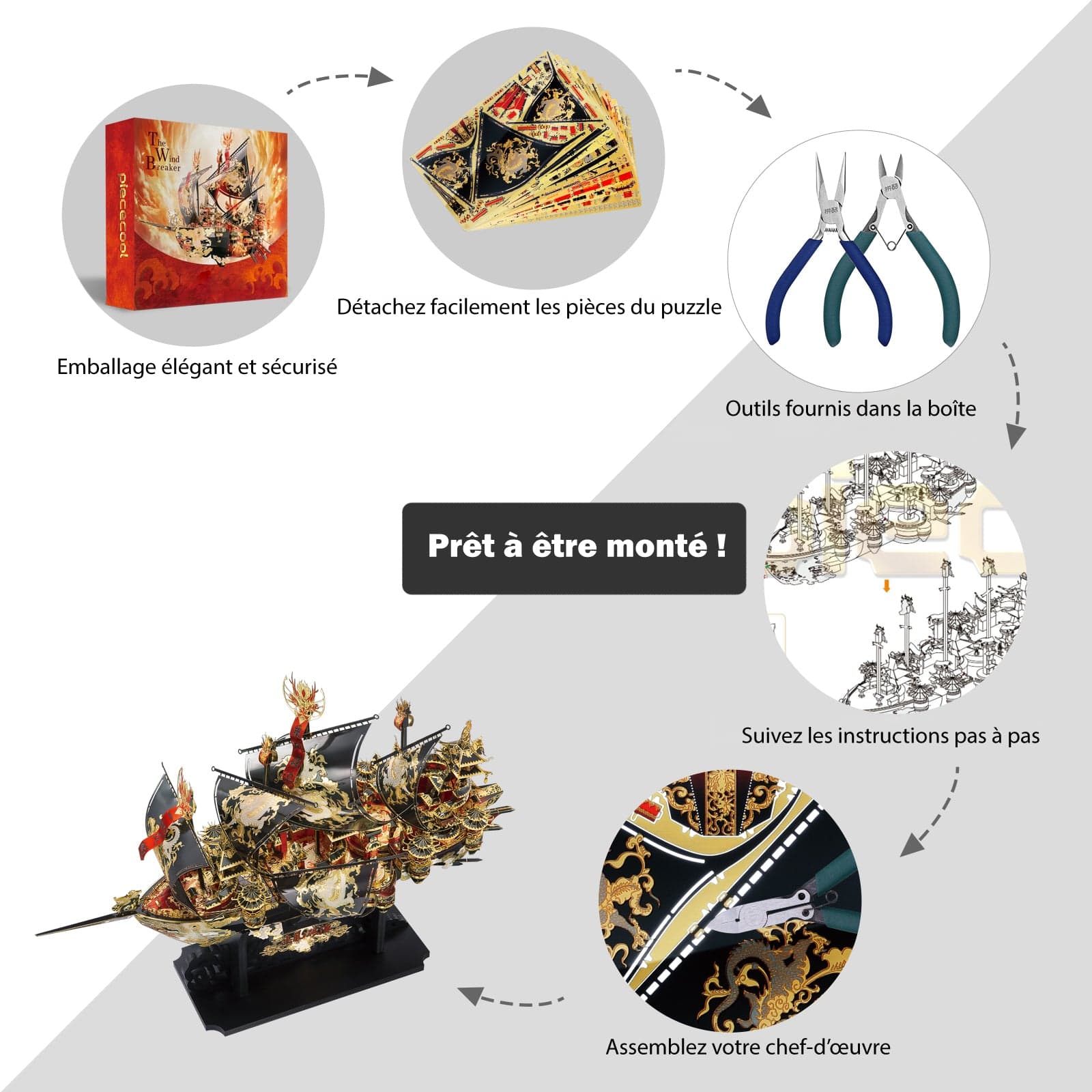 mon puzzle 3d  Puzzle 3D Métal bateau imperial