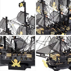mon puzzle 3d  Puzzle 3D metal Bateau pirate - Maquette noire et or