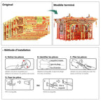 mon puzzle 3d  Puzzle 3D Métal Carrosse de Mariée Rouge