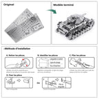 mon puzzle 3d  Puzzle 3D Métal char canon court gris