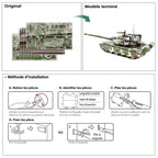 mon puzzle 3d  Puzzle 3D Métal char canon court gris