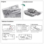 mon puzzle 3d  Puzzle 3D Métal char canon court gris