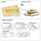 mon puzzle 3d  Puzzle 3D Métal char canon court gris