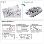 mon puzzle 3d  Puzzle 3D Métal char canon court gris