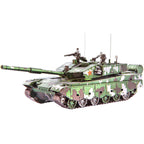mon puzzle 3d  Char T-72 Puzzle 3D Métal char canon court gris