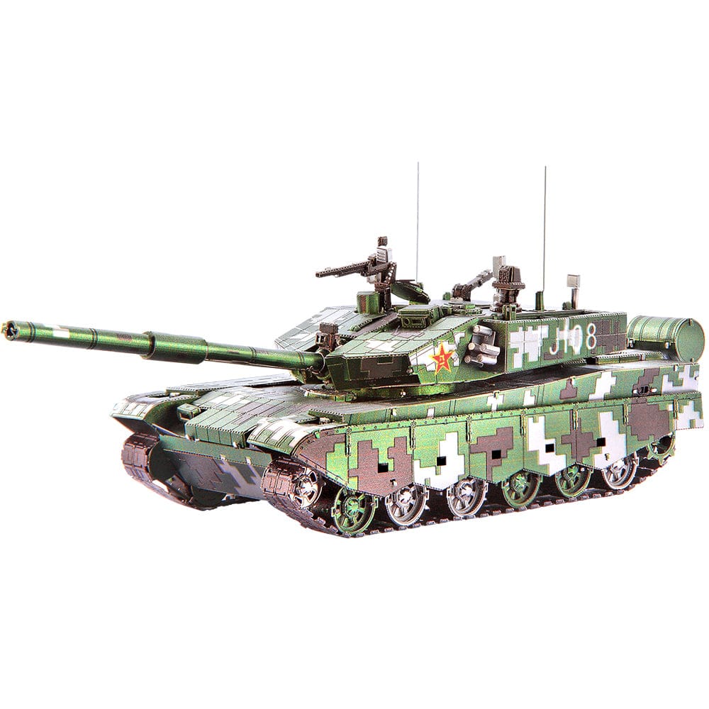 mon puzzle 3d  Char T-72 Puzzle 3D Métal char canon court gris