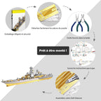 mon puzzle 3d  Puzzle 3D Métal Cuirassé Russe Pyotr