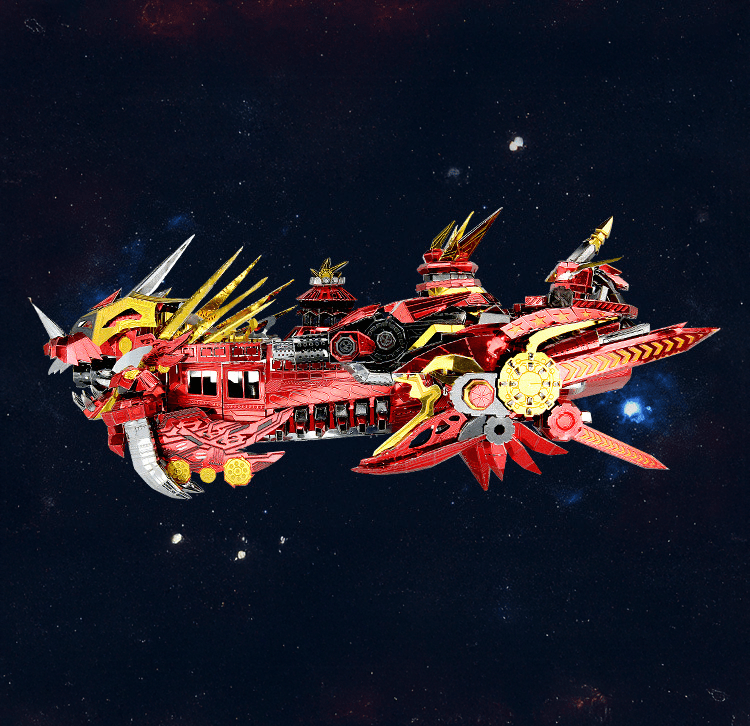 mon puzzle 3d  Puzzle 3D Métal Dragon Rouge Tempête