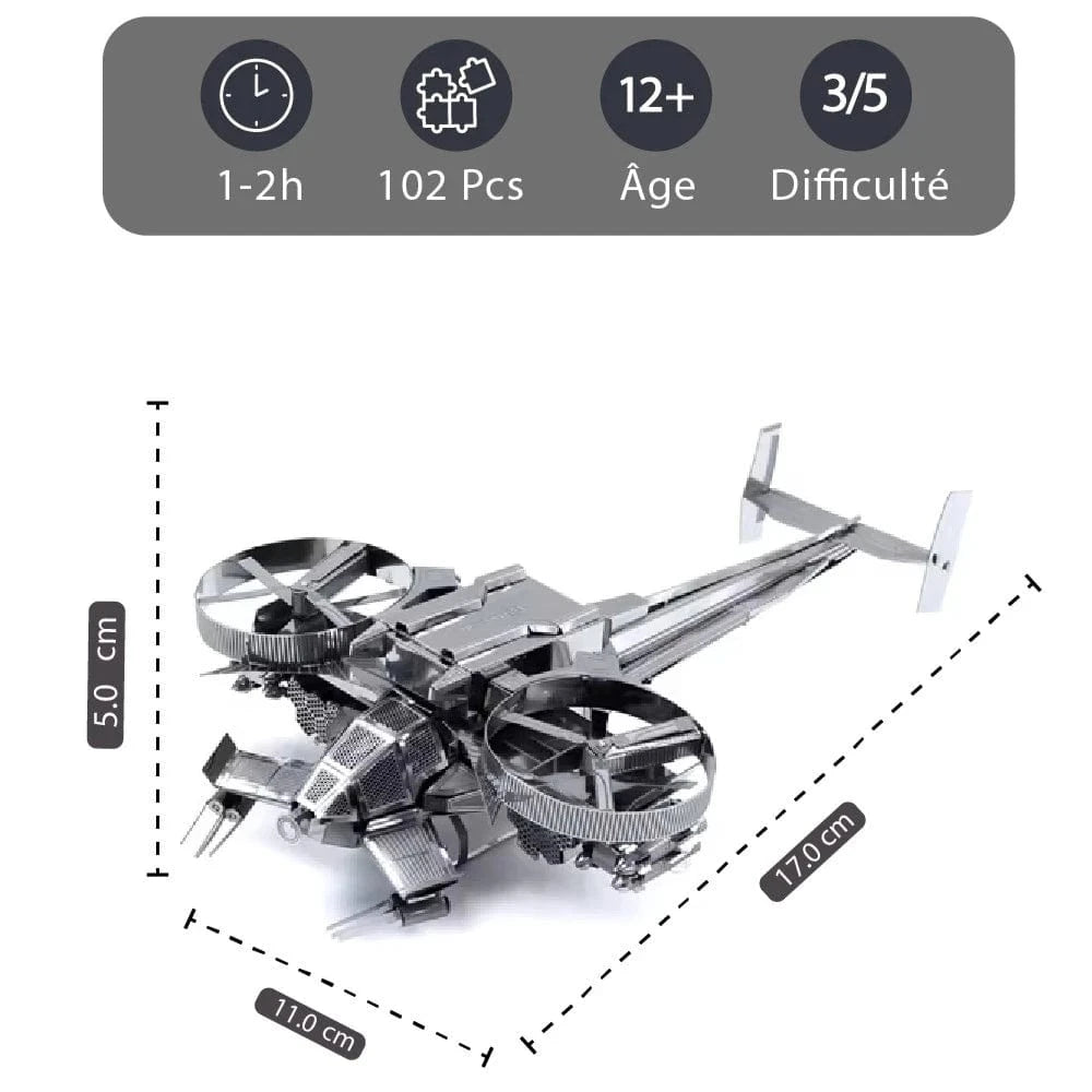 mon puzzle 3d  Puzzle 3D Métal – Gunship Scorpion Futuriste