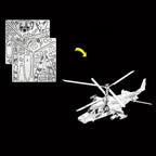 mon puzzle 3d  Puzzle 3D Métal – Hélicoptère Apache de Combat
