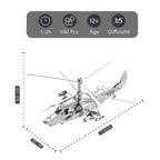 mon puzzle 3d  Puzzle 3D Métal – Hélicoptère Apache de Combat