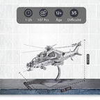 mon puzzle 3d  Puzzle 3D Métal – Hélicoptère d’Assaut Tactique