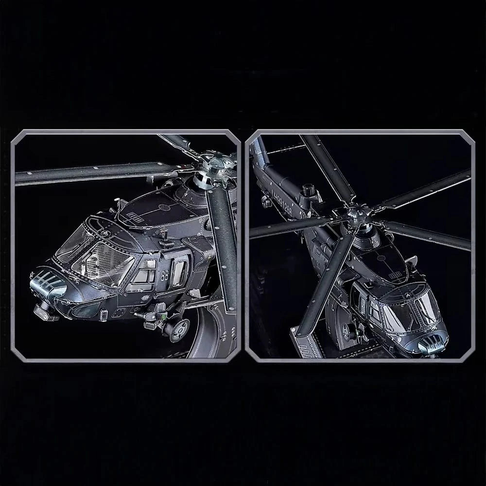 mon puzzle 3d  Puzzle 3D mètal Hélicoptère militaire - Black Hawk