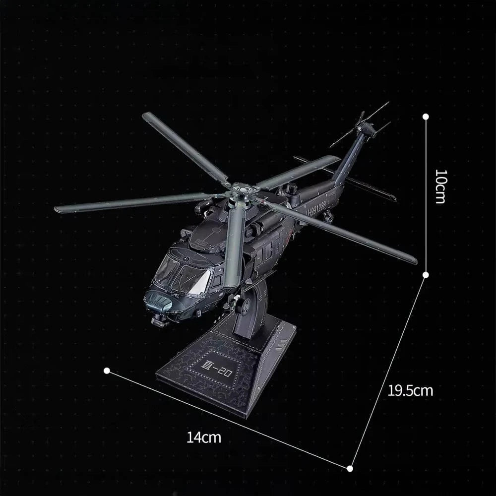mon puzzle 3d  Puzzle 3D mètal Hélicoptère militaire - Black Hawk