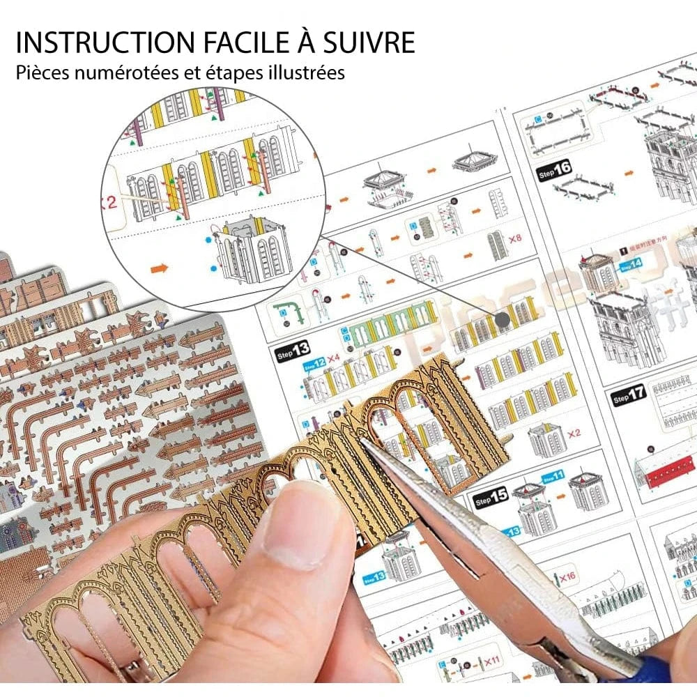 mon puzzle 3d  Puzzle 3D Métal Notre-Dame de Paris Premium