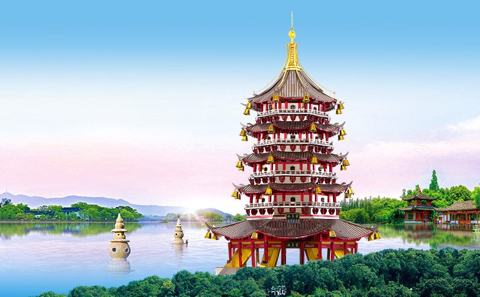 mon puzzle 3d  Puzzle 3D Métal Temple Pagode