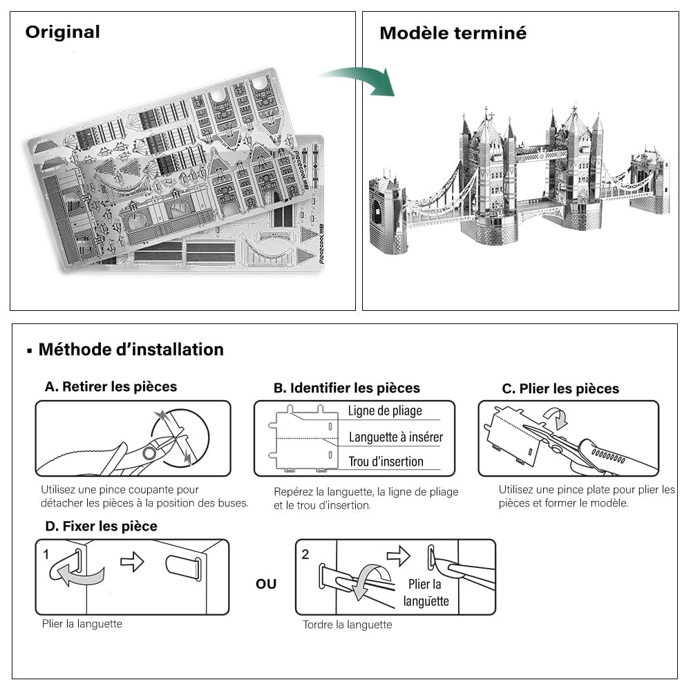 mon puzzle 3d  Puzzle 3D Métal Tower Bridge Londres