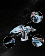 mon puzzle 3d  Puzzle 3D Métal Vaisseau Spatial Bleu