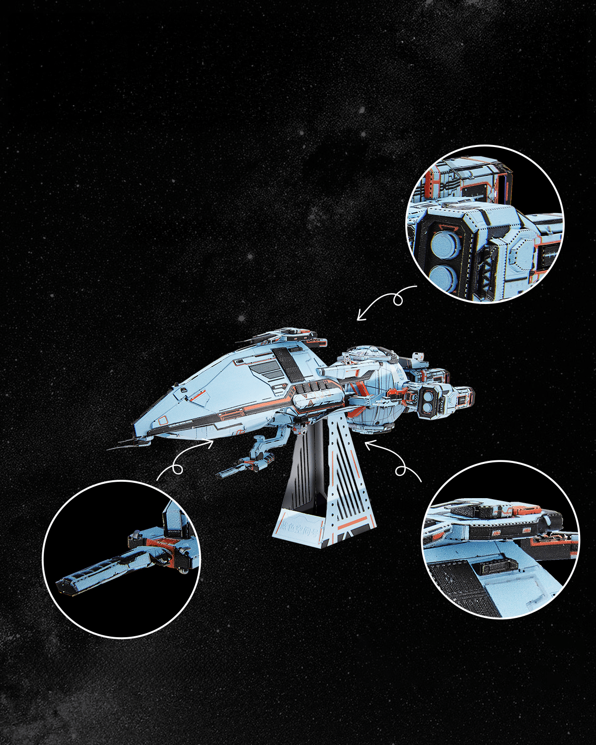 mon puzzle 3d  Puzzle 3D Métal Vaisseau Spatial Bleu