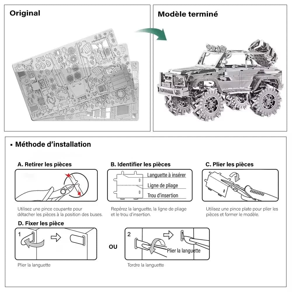 mon puzzle 3d  Puzzle 3D Métal voiture 4x4 Off-Road