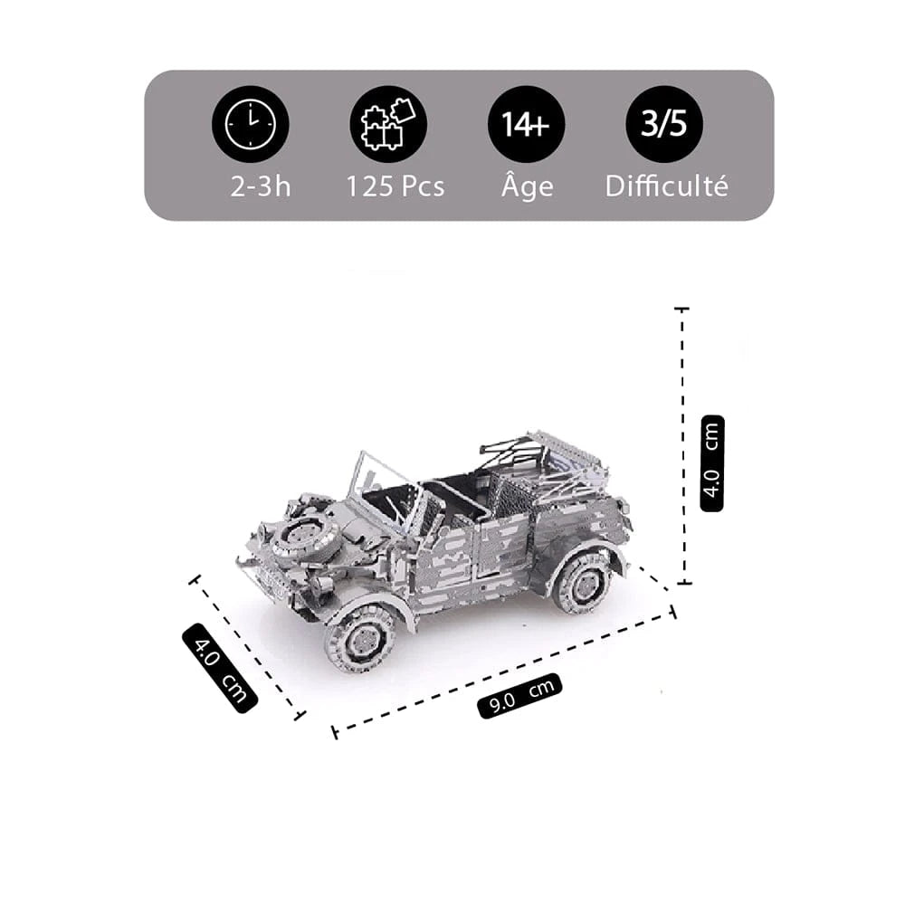 mon puzzle 3d  Puzzle 3D métal Voiture Jeep Militaire