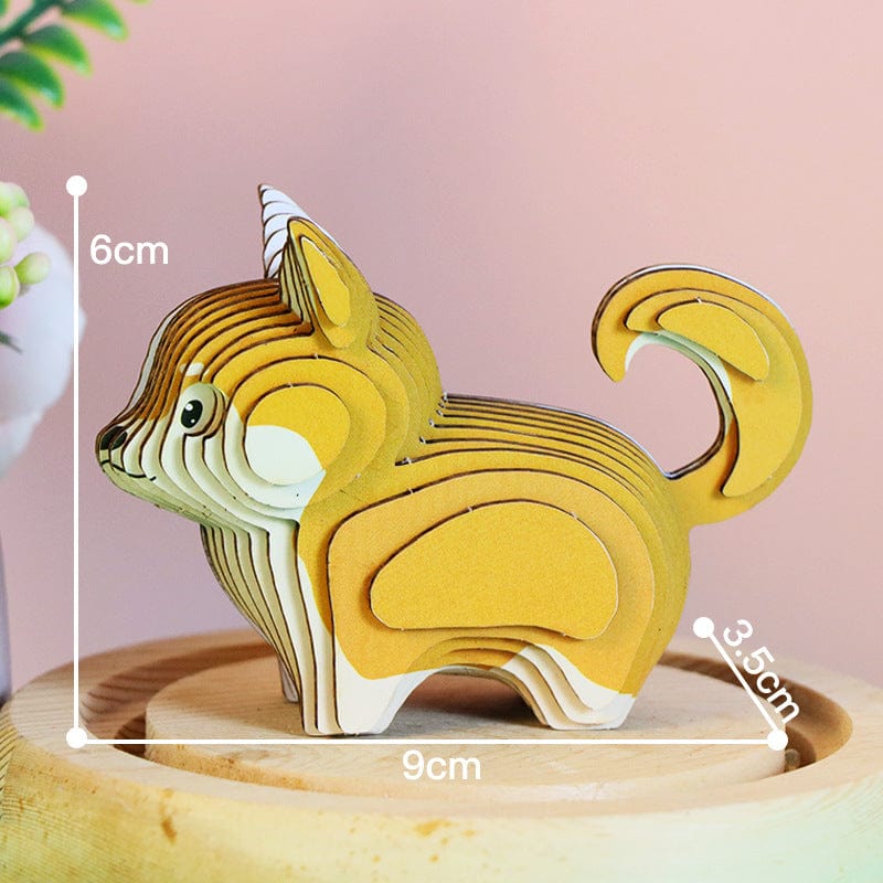 mon puzzle 3d  Puzzle 3D Papier Chiot pour Enfants
